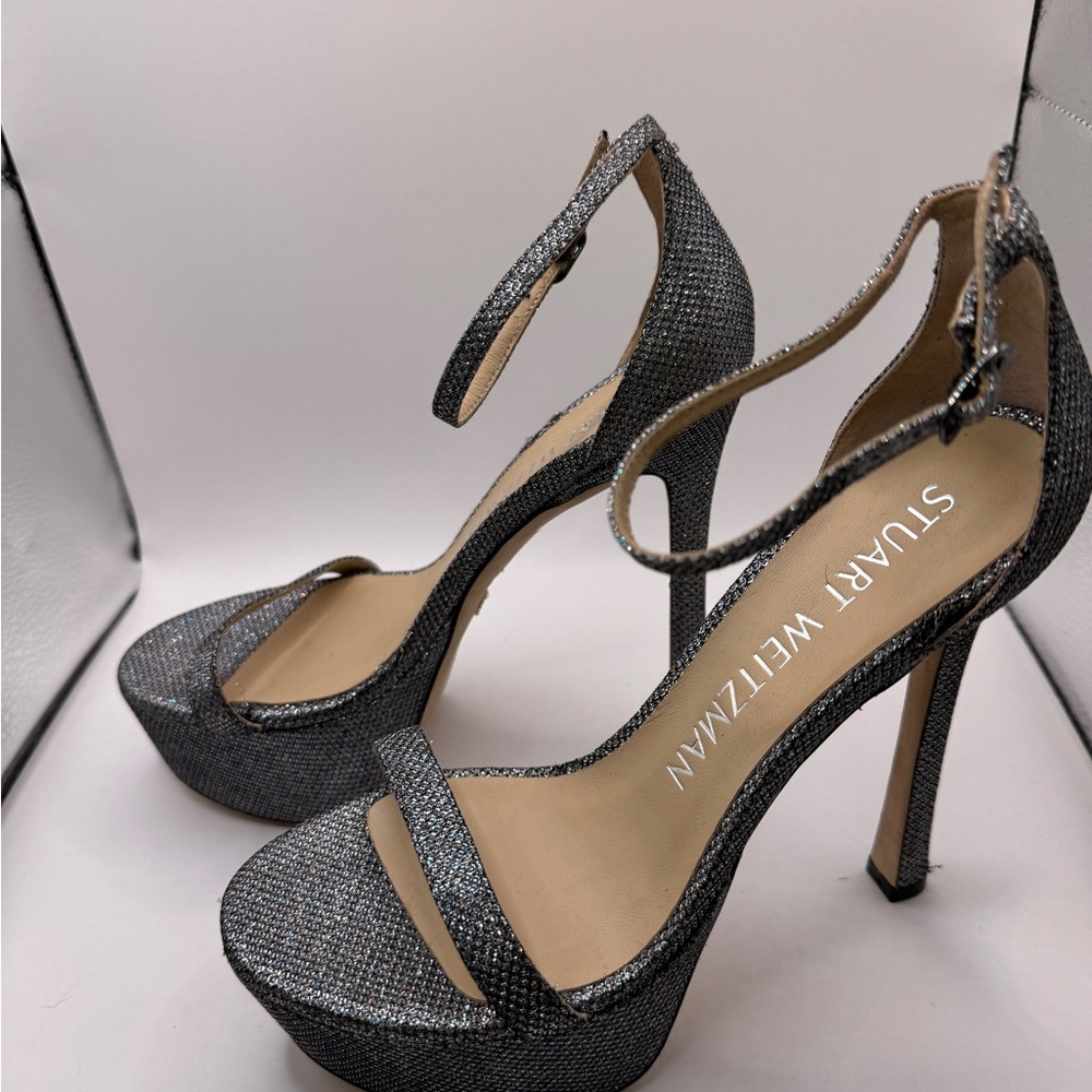 New Stuart Weitzman Nudistcurve Open Toe Platform… - image 8